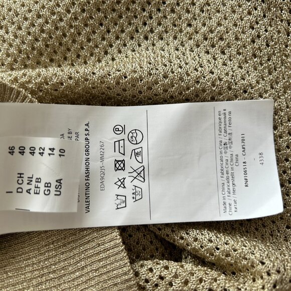 Missoni Gold Knit Cardigan Size IT 46/US 10 - Picture 6 of 8